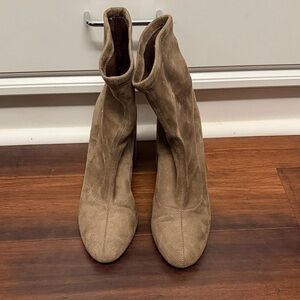 BCBGeneration Taupe Suede Heeled Boots